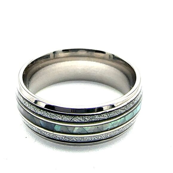 Color Changing Stainless Steel Unisex Ring Wedding Band Fashion Jewelry - Picture 3 of 14